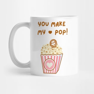 You Make My Heart Pop Popcorn Sloth Mug